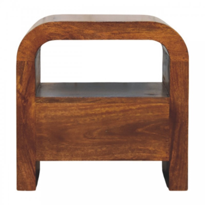 Darcy Chestnut Premium Nachttisch mit Schublade und Ablagefach