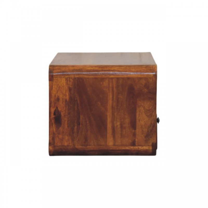 Avora Wall-Mounted Chestnut Wood Nightstand