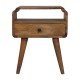 Newton Oak-Ish Nightstand with Drawer and Shelf