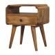 Newton Oak-Ish Nightstand with Drawer and Shelf
