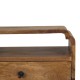 Newton Oak-Ish Nightstand with Drawer and Shelf