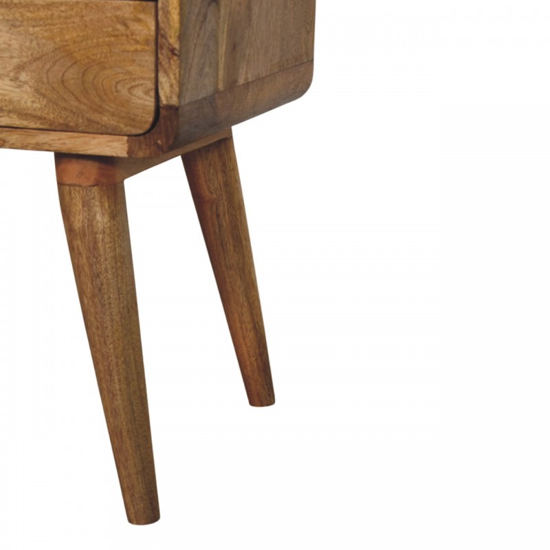 Newton Oak-Ish Nightstand with Drawer and Shelf