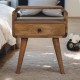 Newton Oak-Ish Nightstand with Drawer and Shelf