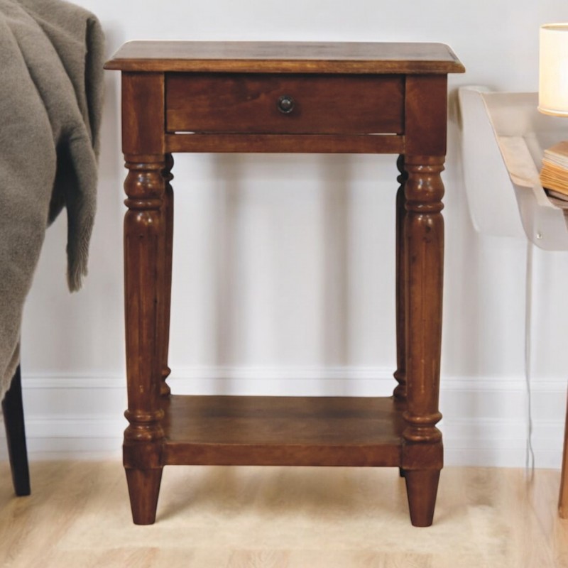 Консольный стол Turned Legs 1 ящик Chestnut