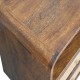 Larissa Chestnut Nachttisch mit Rattanfronten