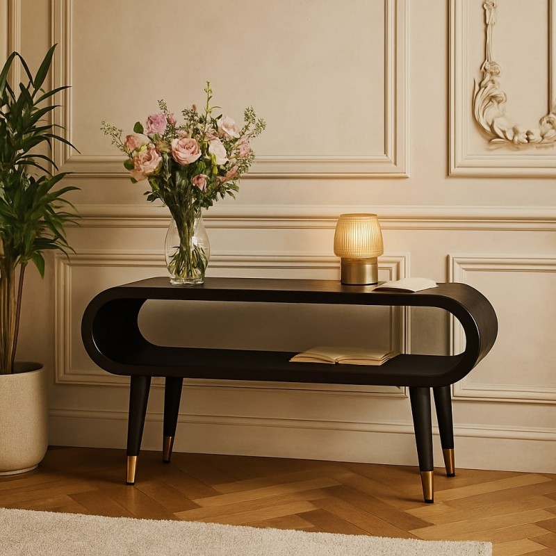 ТВ-тумба Curved Edge с латунными акцентами