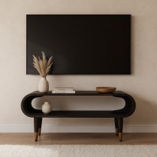 ТВ-тумба Curved Edge с латунными акцентами