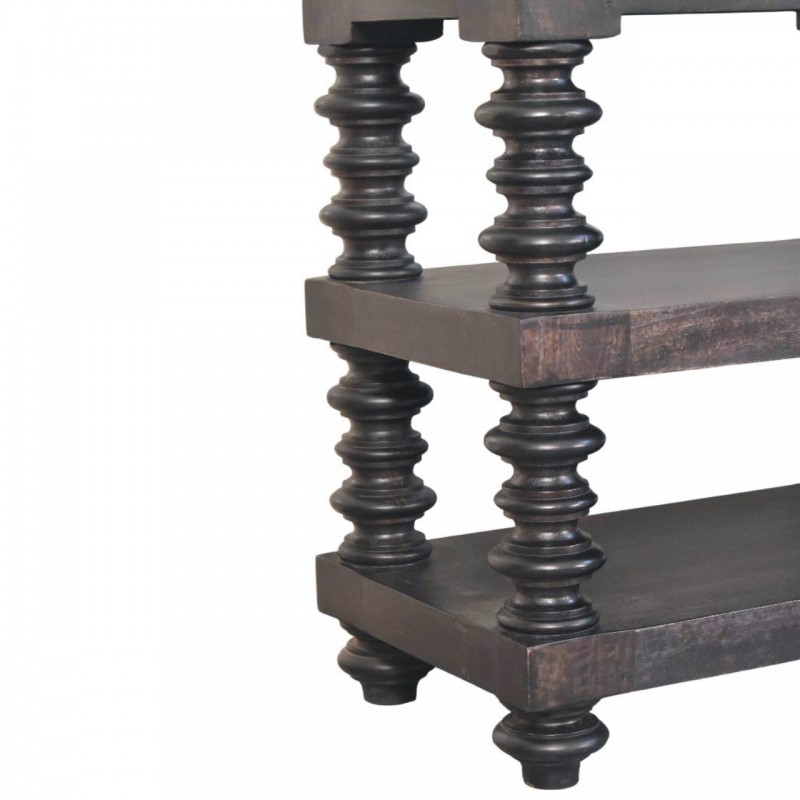 Консоль Spindle Carbon Ash с открытыми полками