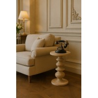 Bellis Marble Table Salted Oak