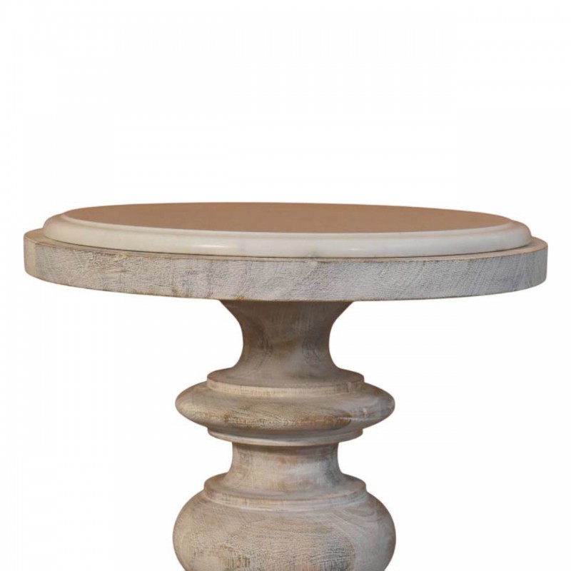 Bellis Marble Table Salted Oak