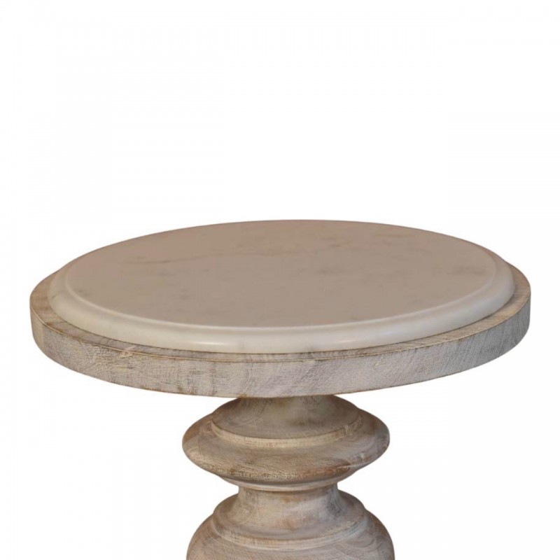 Bellis Marble Table Salted Oak