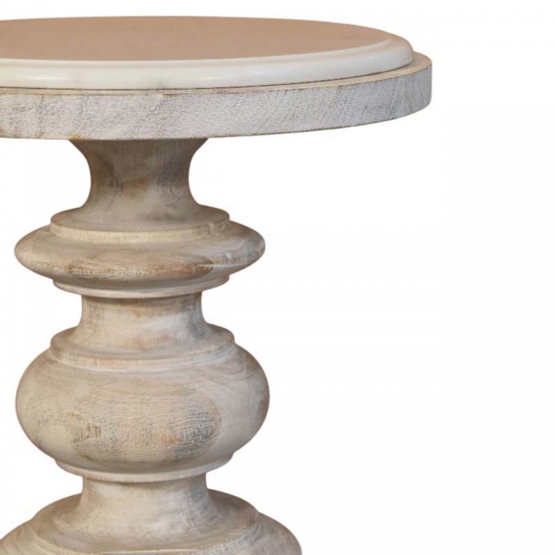 Bellis Marble Table Salted Oak