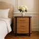 Havana Rattan Nachttisch in Velvet Mocha