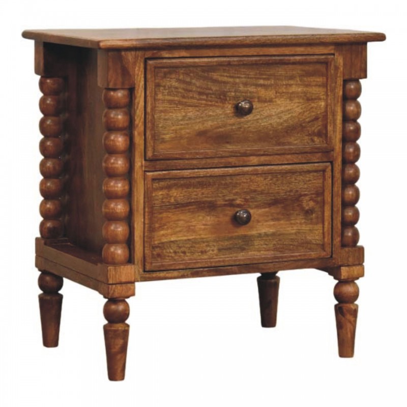 Прикроватная тумба Harper Spindle Amber Oak с 2 ящиками