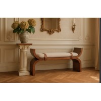 Stirrup Curve Bench Amber Oak