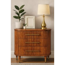 Комод Emerson Amber Oak с рифлёными фасадами