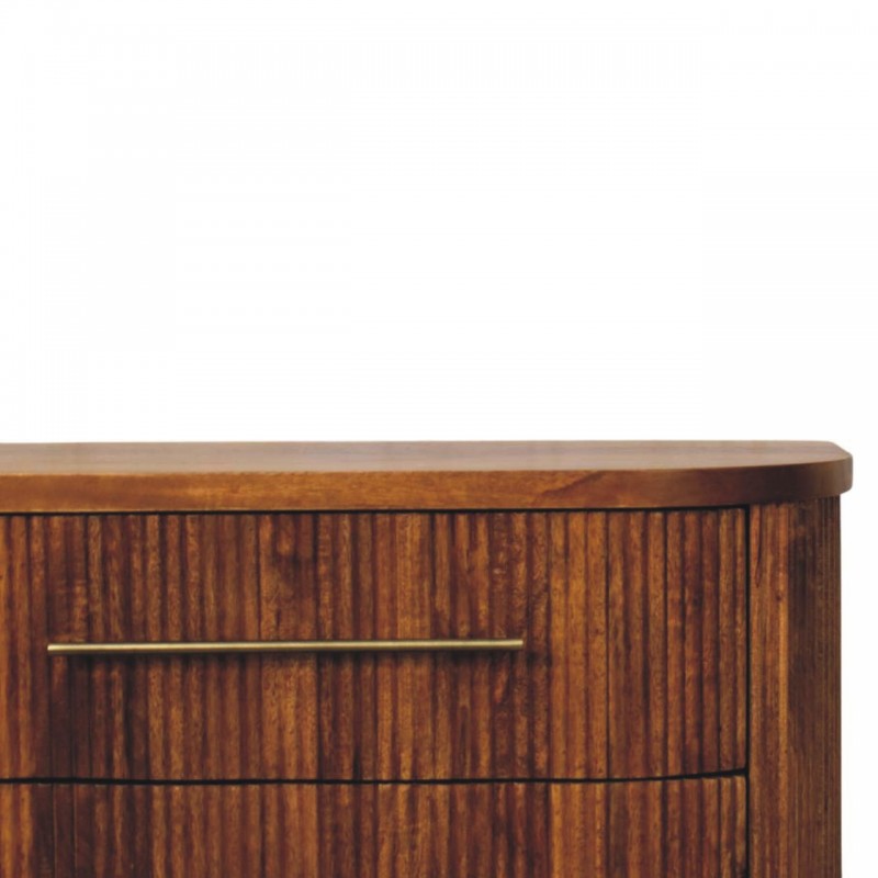 Комод Emerson Amber Oak с рифлёными фасадами