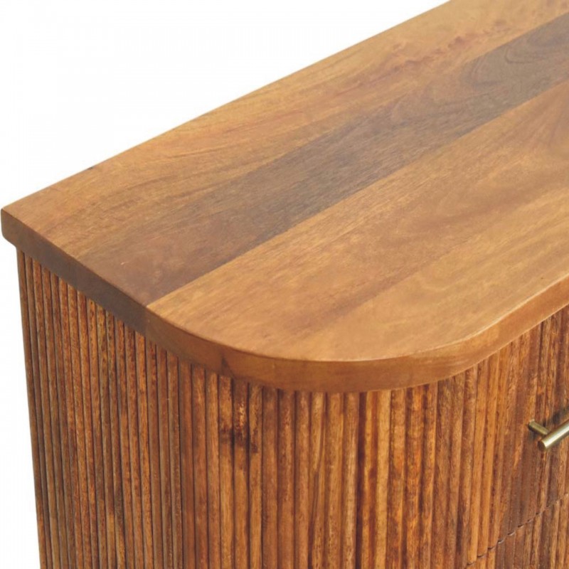 Комод Emerson Amber Oak с рифлёными фасадами