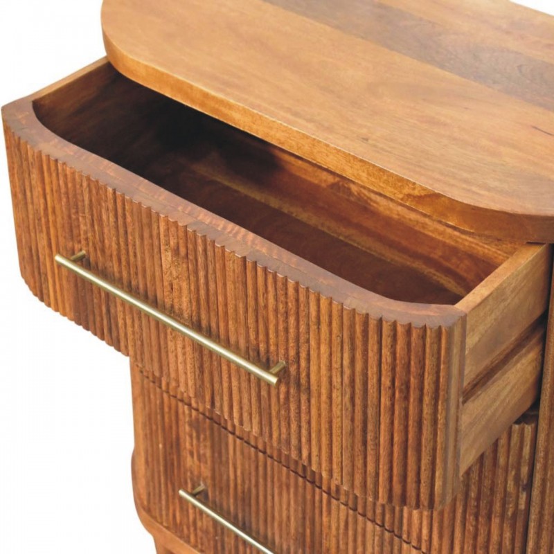 Комод Emerson Amber Oak с рифлёными фасадами