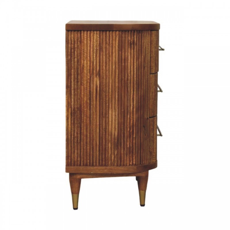 Комод Emerson Amber Oak с рифлёными фасадами