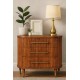Комод Emerson Amber Oak с рифлёными фасадами