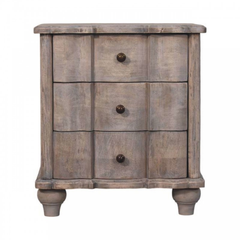 Beaumont Curved Solid Wood Nightstand