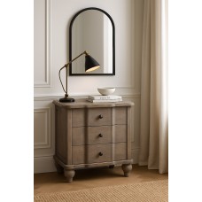 Beaumont Curved Solid Wood Nightstand