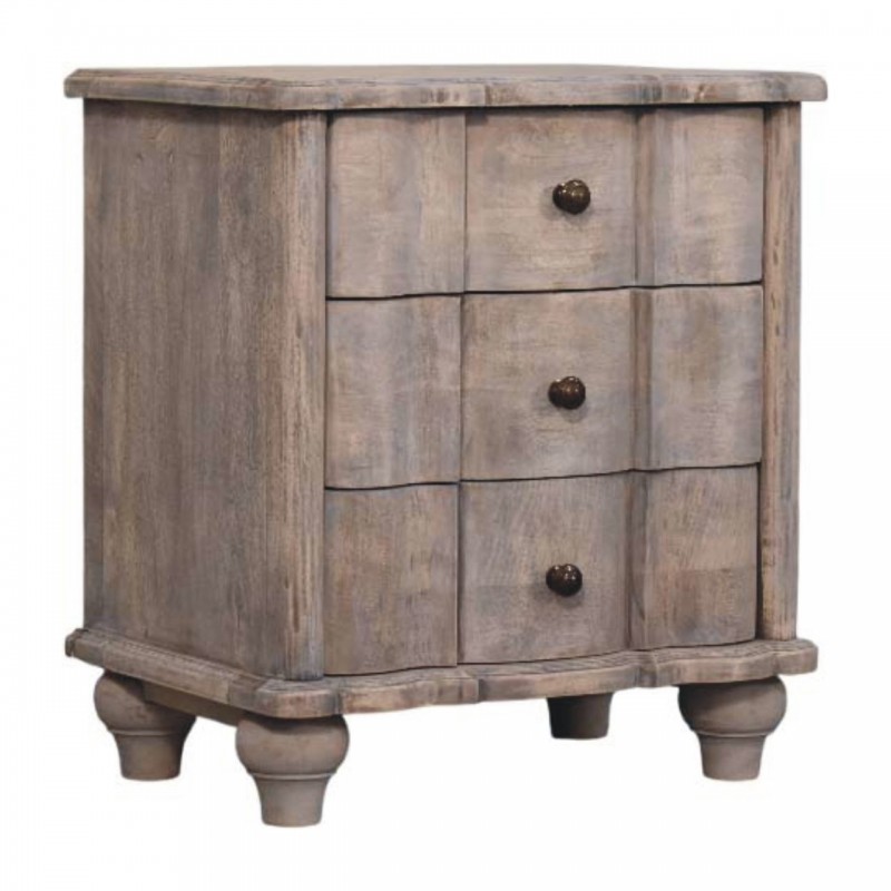 Beaumont Curved Solid Wood Nightstand