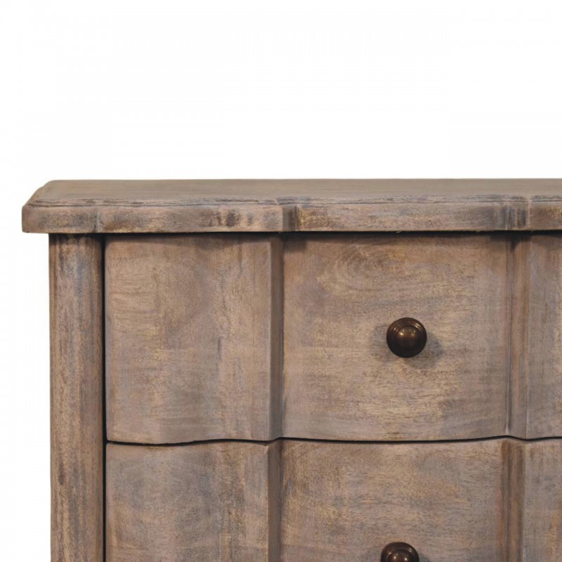 Beaumont Curved Solid Wood Nightstand