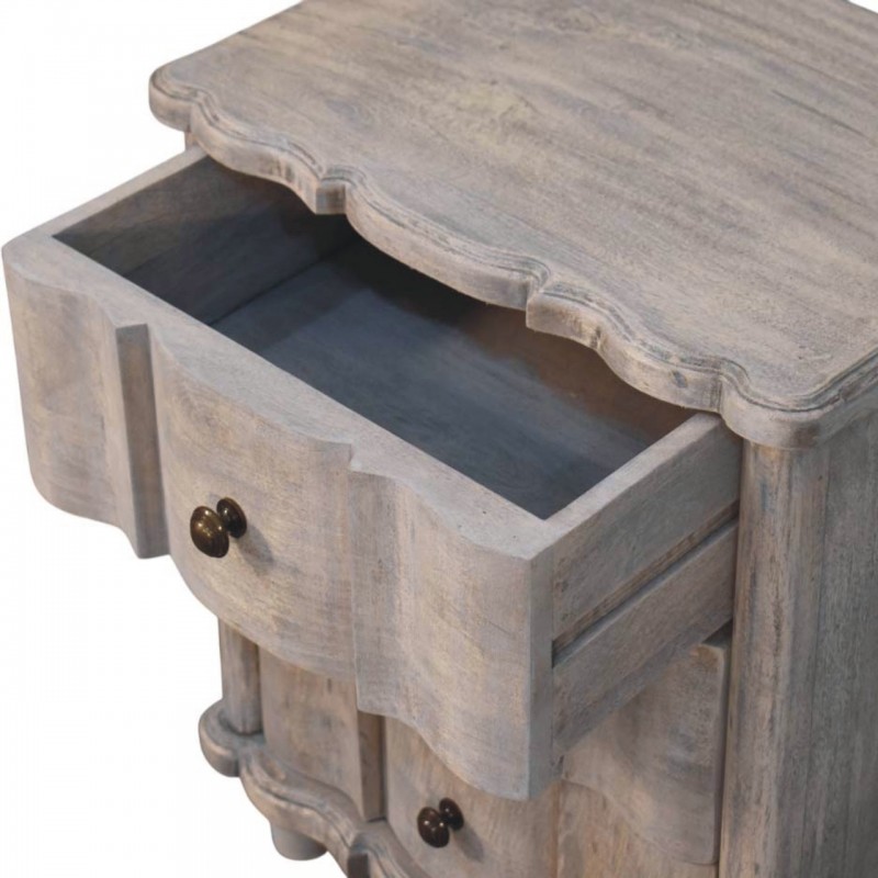 Beaumont Curved Solid Wood Nightstand