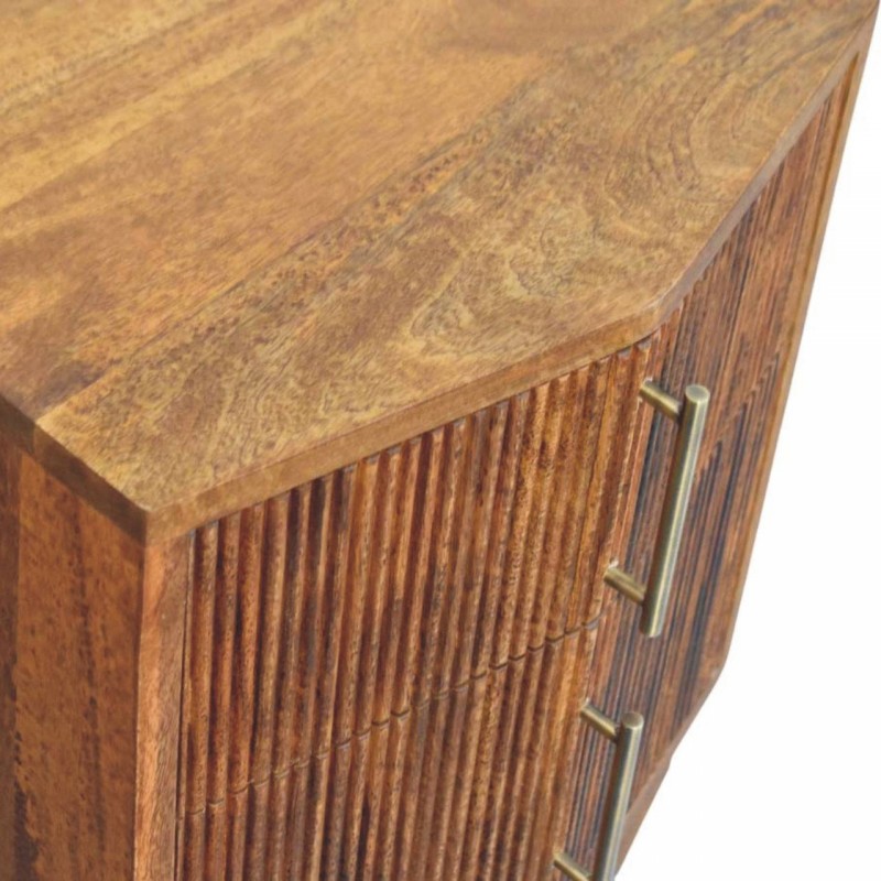 Прикроватная тумба Louvre Winewood Oak с рифлёными фасадами