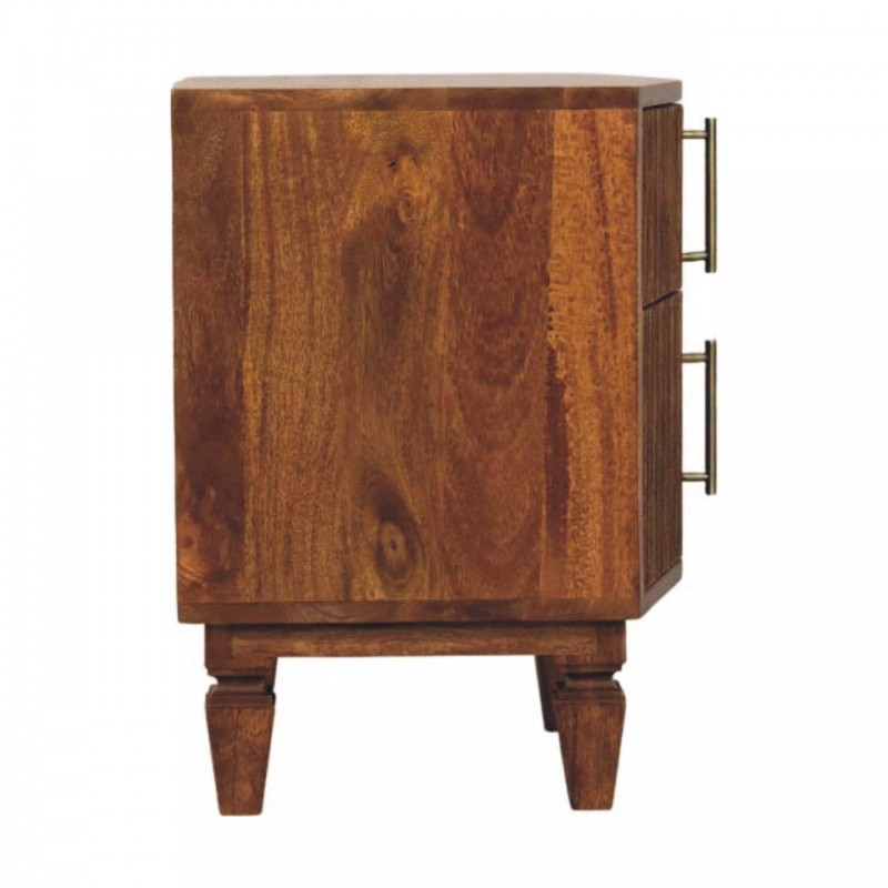 Прикроватная тумба Louvre Winewood Oak с рифлёными фасадами