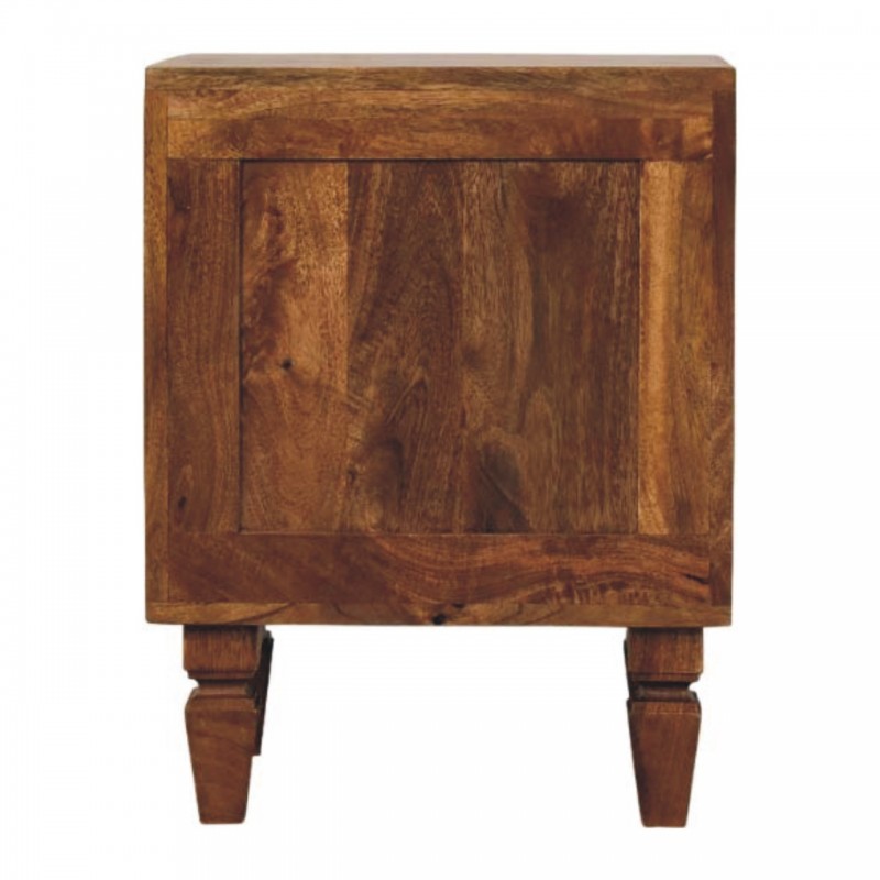 Прикроватная тумба Louvre Winewood Oak с рифлёными фасадами