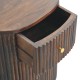 Curved Fluted Nachttisch mit 3 Schubladen
