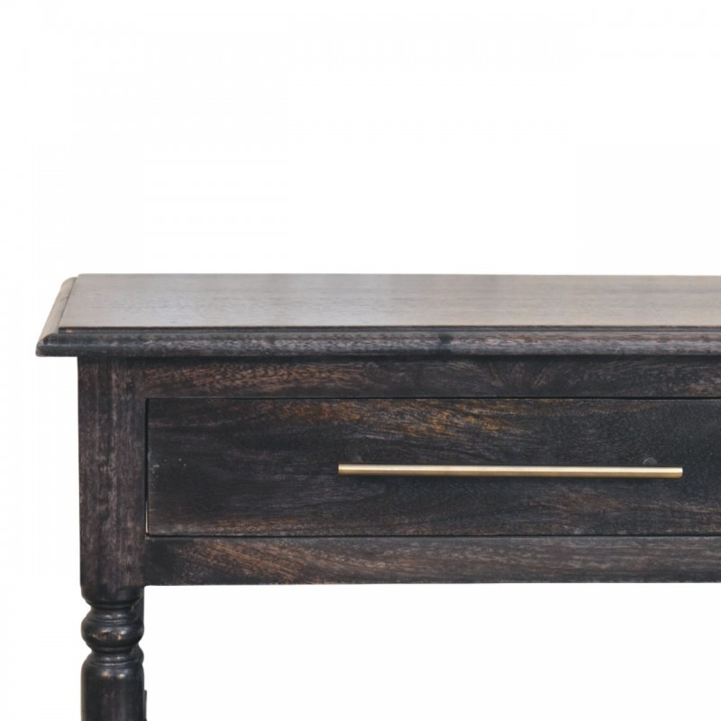 Heritage Carbon Ash Nachttisch mit Regalfächern