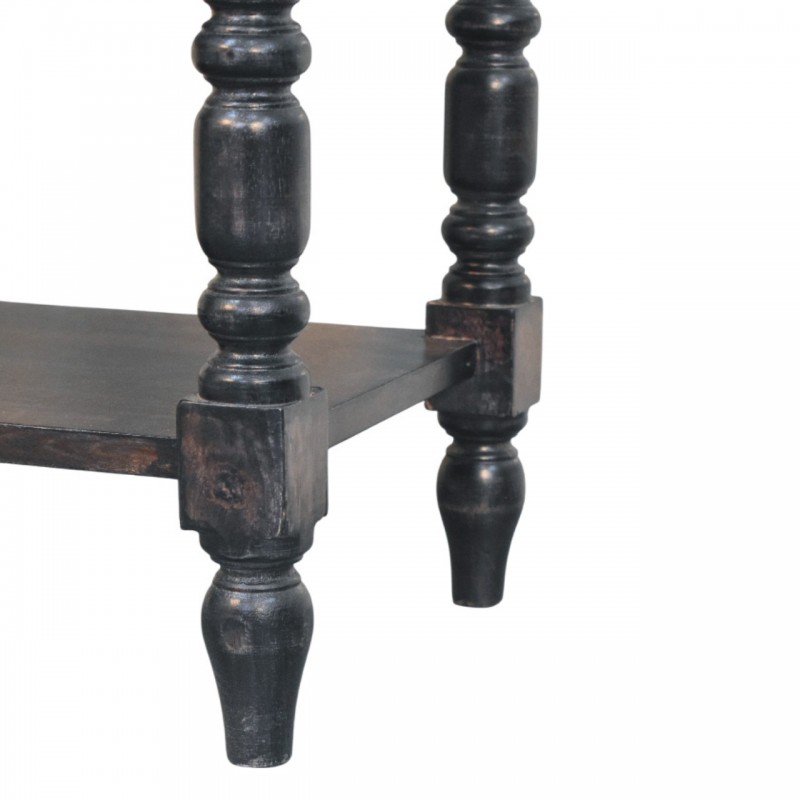 Heritage Carbon Ash Nachttisch mit Regalfächern
