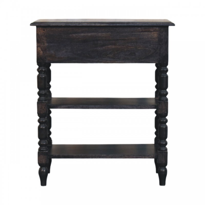 Heritage Carbon Ash Nachttisch mit Regalfächern
