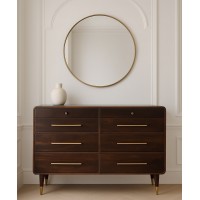 Valenza Velvet Mocha Kommode mit 6 Schubladen