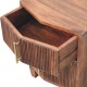 Harper Amber Oak Nachttisch mit gerillten Fronten