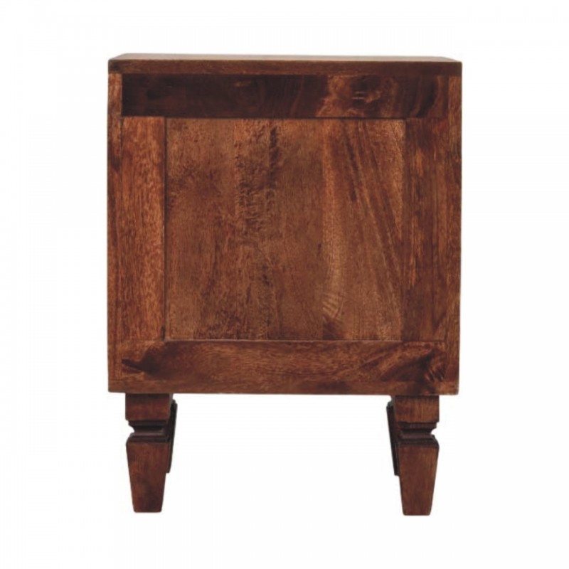 Harper Amber Oak Nachttisch mit gerillten Fronten