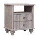 Lume Washed Nachttisch mit offenen Ablagefach