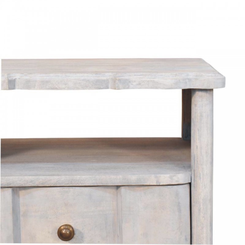 Lume Washed Nachttisch mit offenen Ablagefach