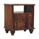 2 Drawer Bedside with Open Shelf