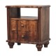 2 Drawer Bedside with Open Shelf