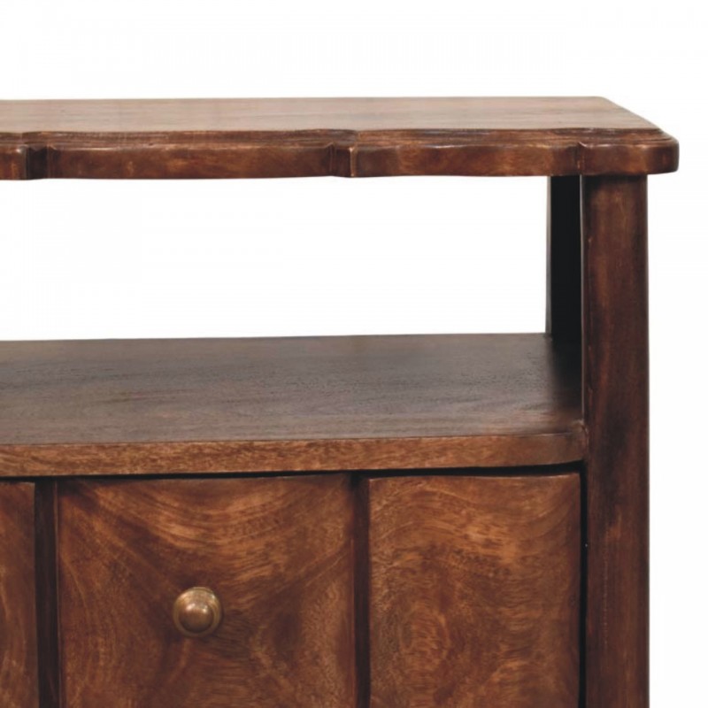 2 Drawer Bedside with Open Shelf