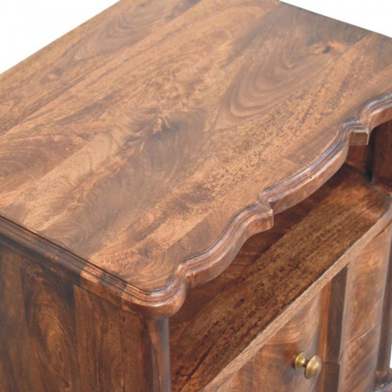 2 Drawer Bedside with Open Shelf