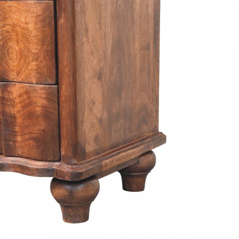 2 Drawer Bedside with Open Shelf