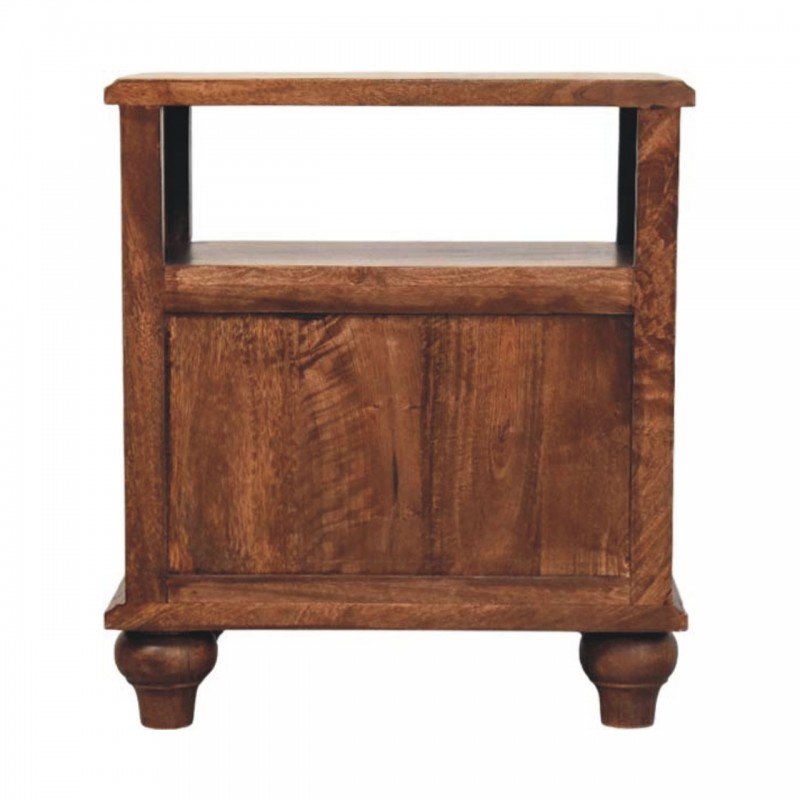 2 Drawer Bedside with Open Shelf