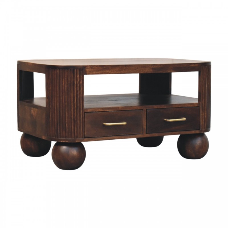Журнальный столик Sphere Leg California Walnut с ящиками