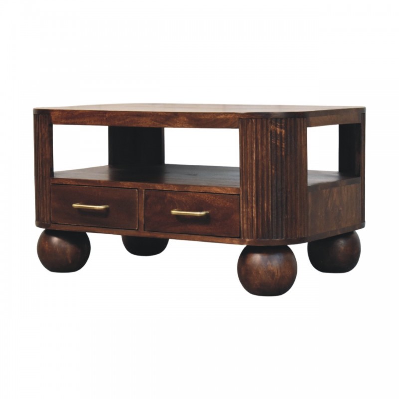 Журнальный столик Sphere Leg California Walnut с ящиками